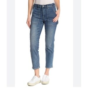 NWT [BLANKNYC] Carpenter Crop Jeans Size 29‎ Blue Denim Utility Pockets